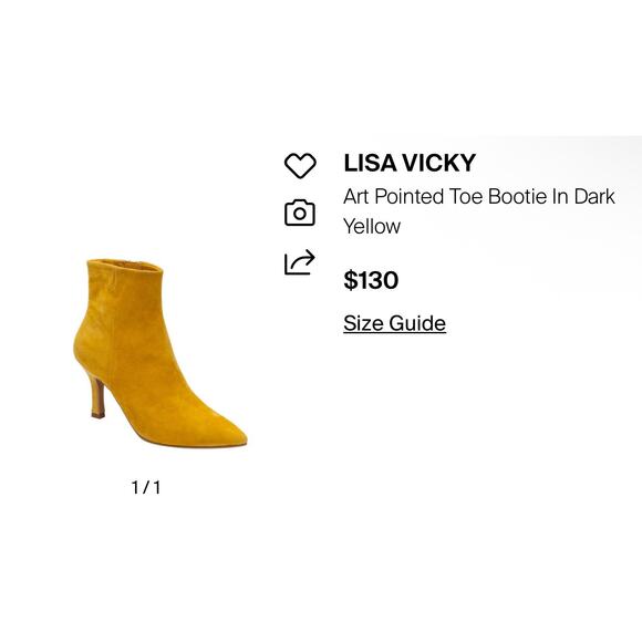 NIB! Lisa Vicky Art Pointed Toe Black Stiletto Heel Suede Bootie - Size 8 - Picture 12 of 12